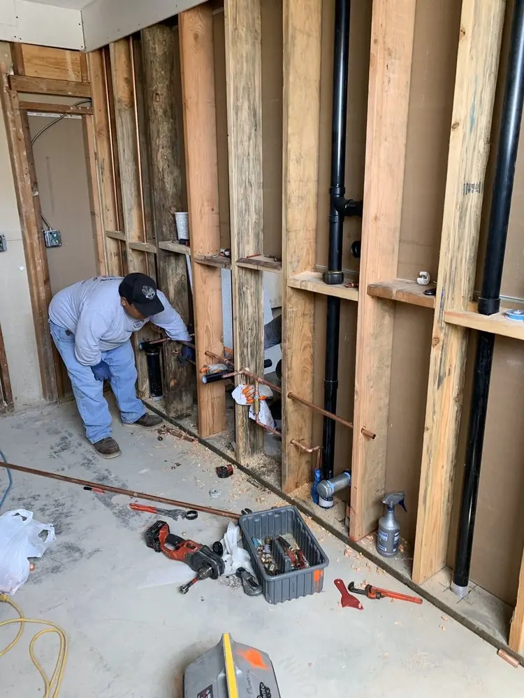 Commercial rough-in plumbing for Trenchless Sewer Repair in North Park